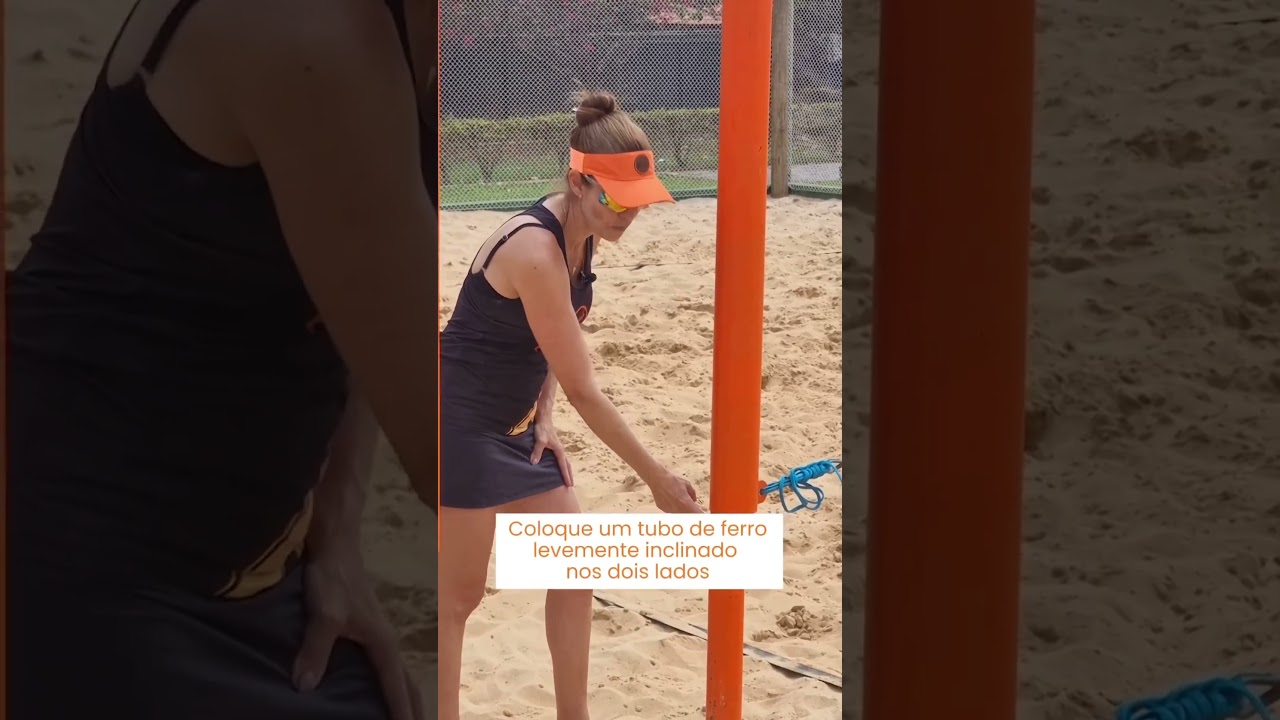Ajuste a altura da rede de beach tennis de forma mais PRÁTICA!