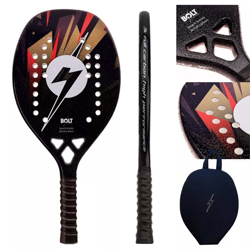 1- Raquete Beach Tennis Lightning bolt Black Edition 3k Full Carbon
