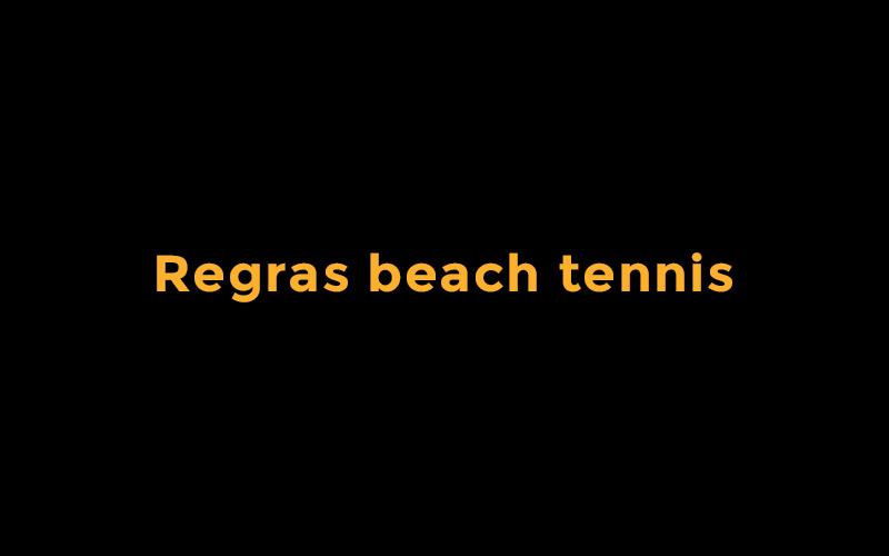 regras do beach tennis