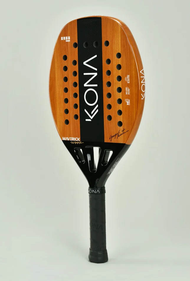 Raquete Beach Tennis Kona Maverick Wood Carbono 3k + Capa