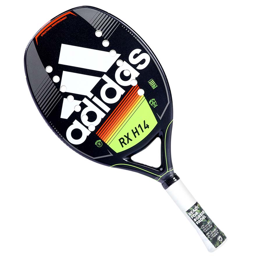 Raquete de Beach Tennis Adidas RX H14 Preta Branca e Limão - Preto 