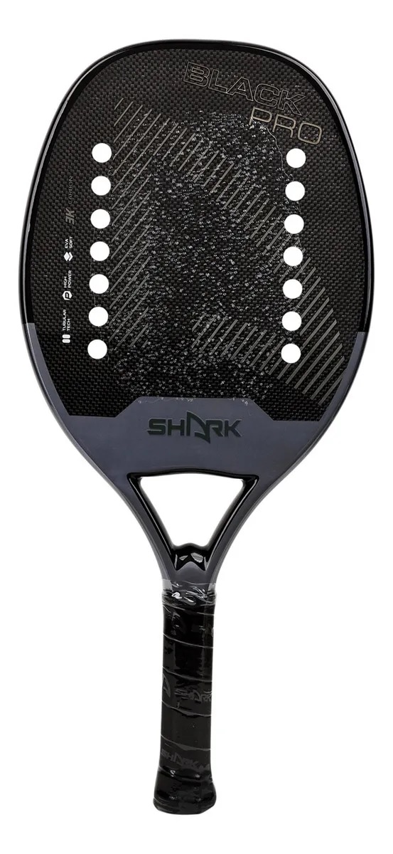 Raquete De Beach Tennis Bt Black Pro Shark