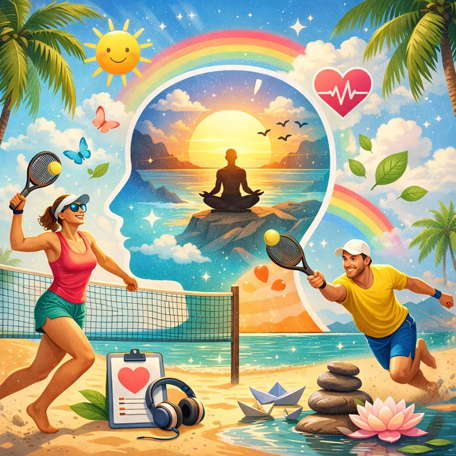 Como o beach tennis influencia a saúde mental